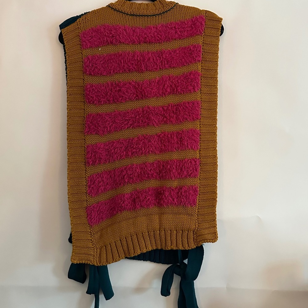 Henrik Vibskov Long Treat Vest Autumn Winter 2023 Striped Knit Size XS/S - Picture 2 of 9